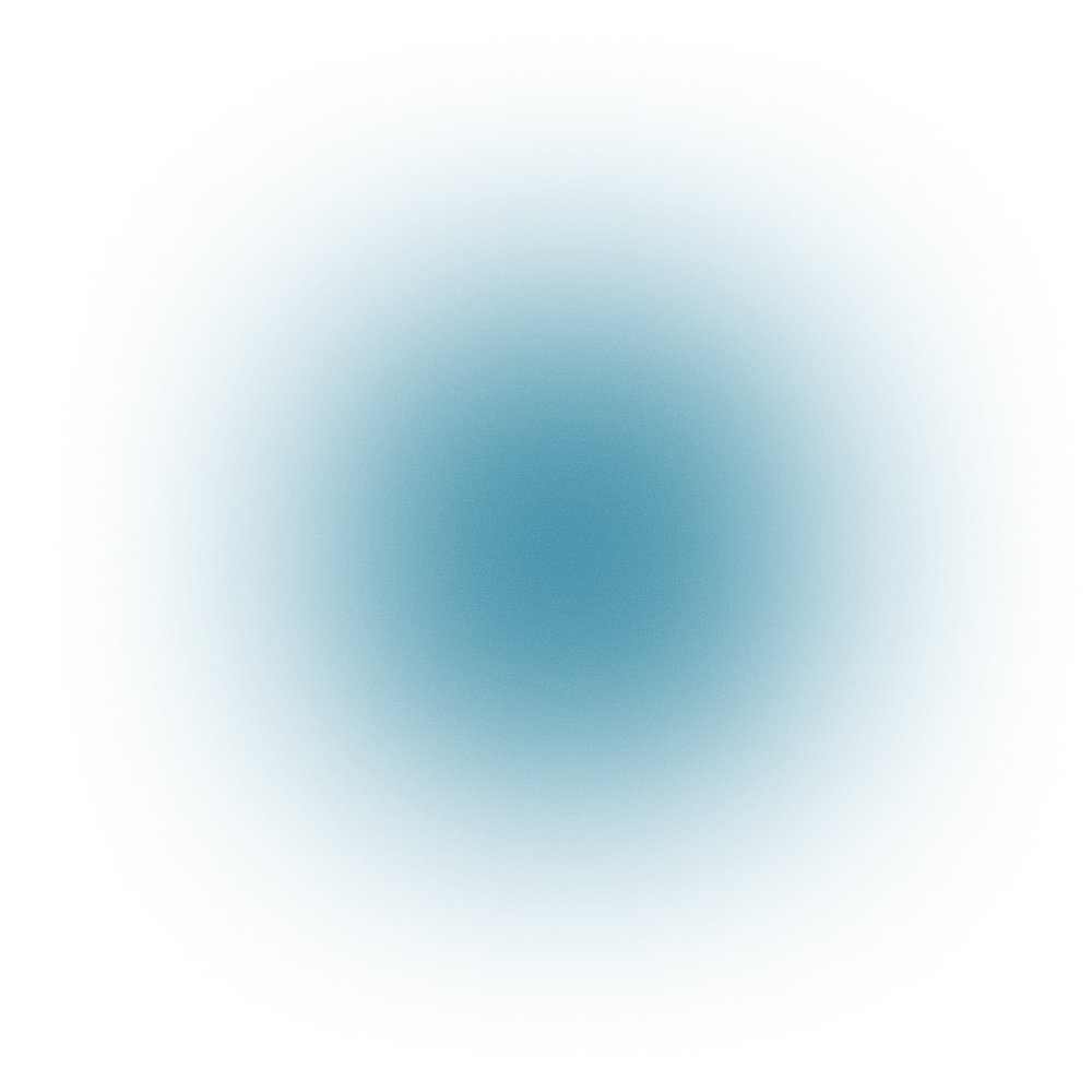 Abstract turquoise glow in the center, surrounded by a soft multicolored grainy gradient resembling a luminous halo.